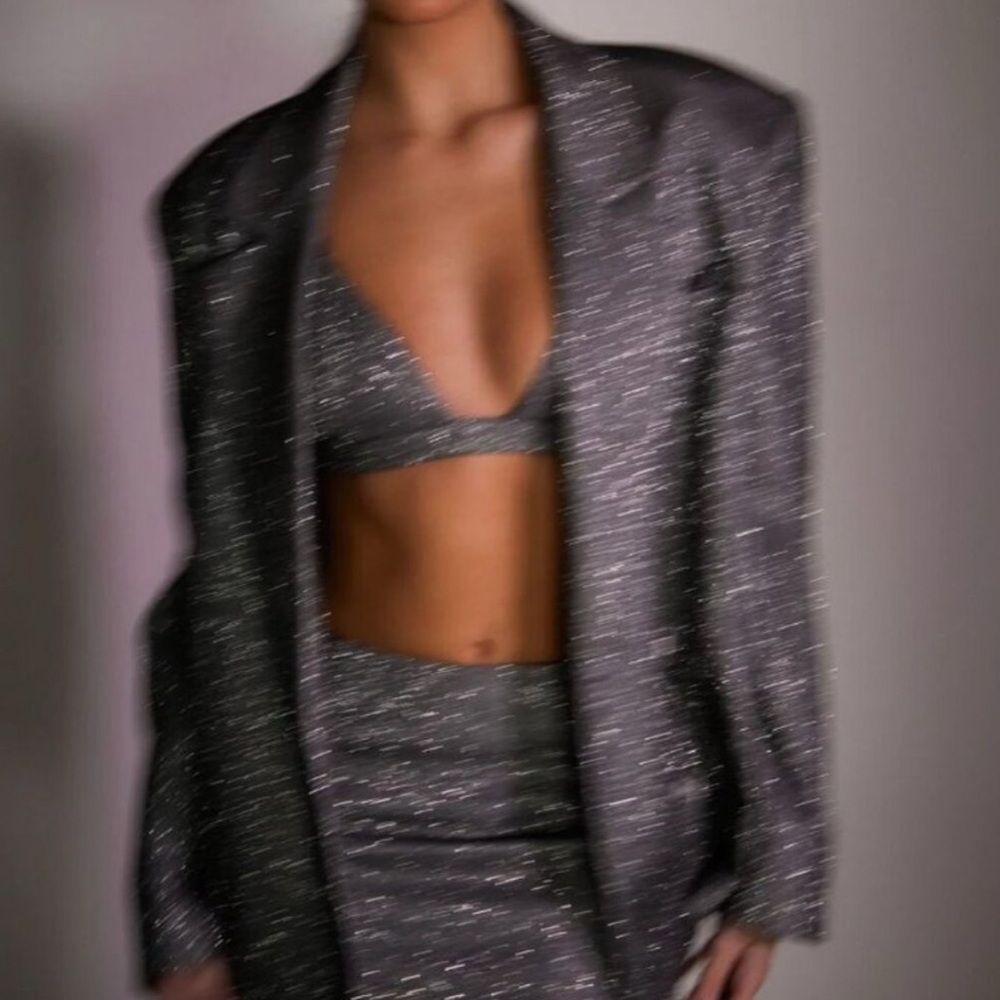 NWT SLA The Label XL Oversized Sparkle Blazer